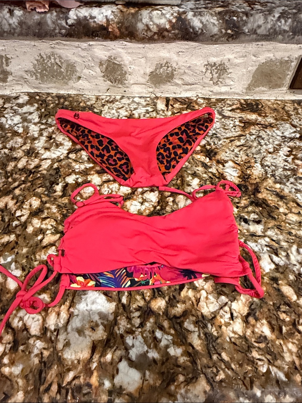 Maaji XS' Coral Pink Two-Piece Swim Bikini